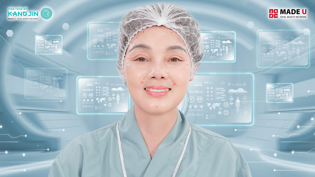 làn da cô Lưu Hà sau khi trẻ hóa