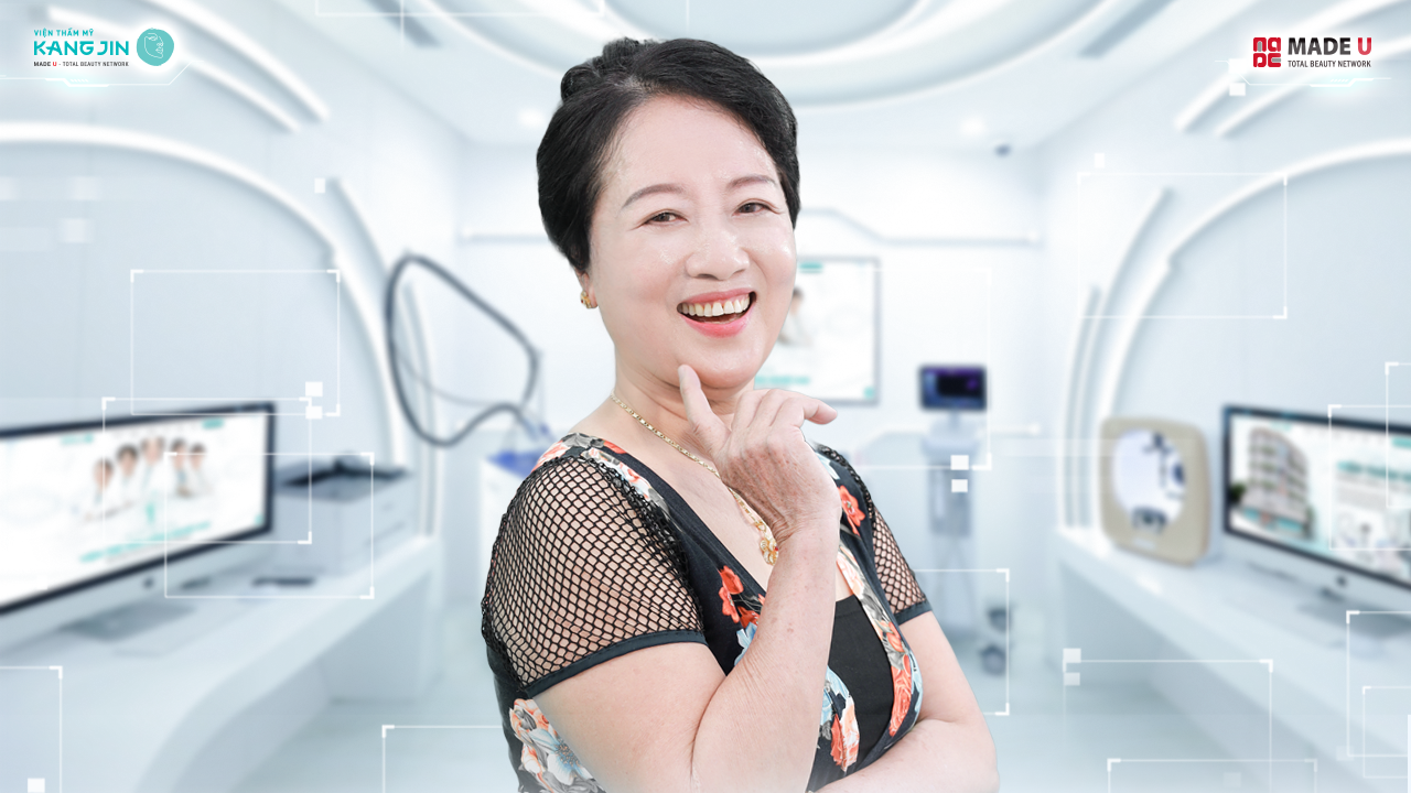 làn da cô Hòa sau điều trị