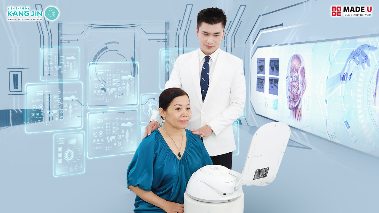 mô phỏng kết quả sau trẻ hóa bằng Face AI 4D