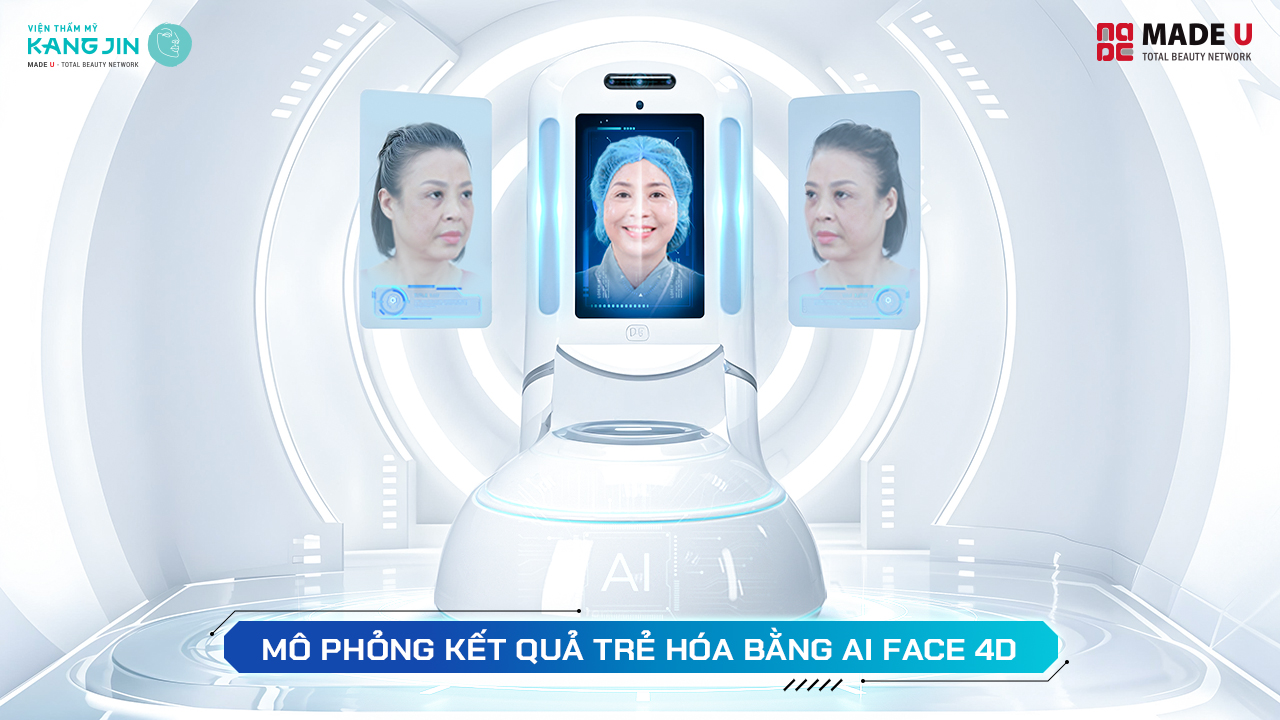 Mô phỏng kết quả trẻ hóa bằng Face AI 4D