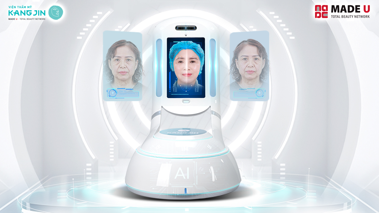 Ekip bác sĩ tiến hành mô phỏng kết quả sau trẻ hóa bằng Face AI 4D