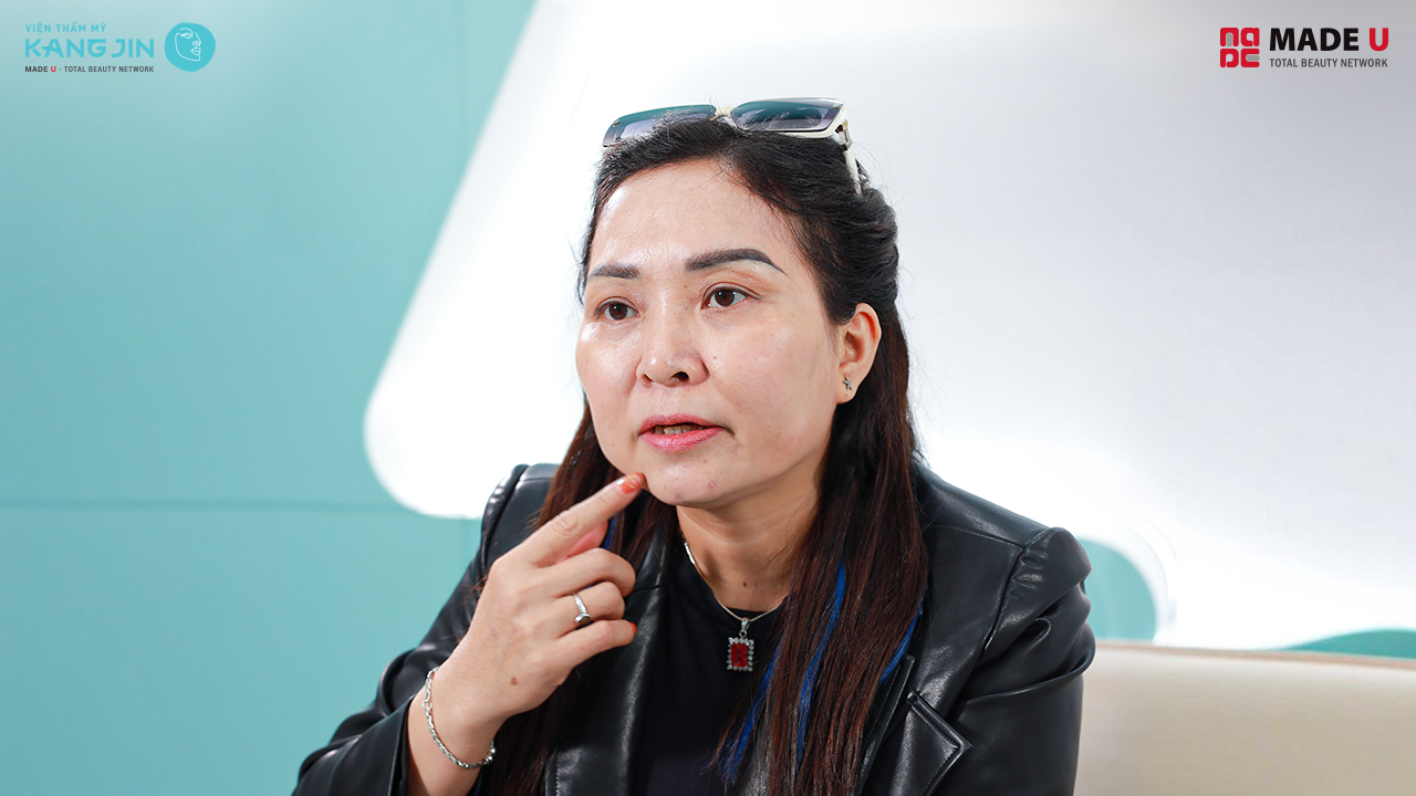 chị Ngân Giang chia sẻ về tình trạng da