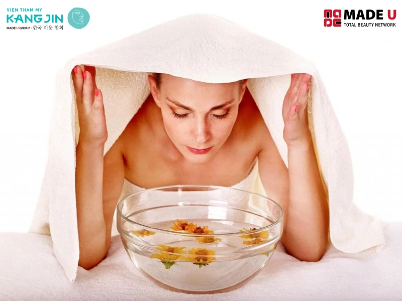 xông hơi da để tránh bị chùng da