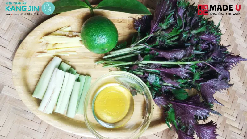 Trị nám bằng lá tía tô kết hợp chanh tươi giúp giảm nám hiệu quả