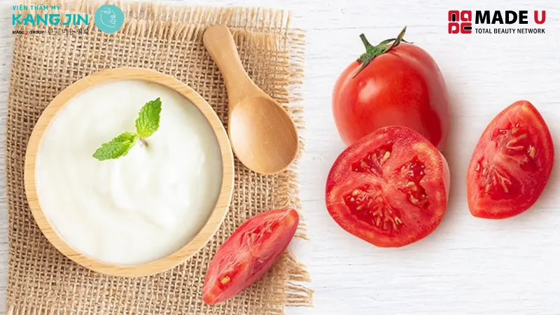 Đắp mặt nạ cà chua với sữa chua giúp làm trắng, cấp ẩm cho da