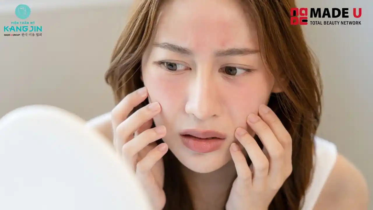 Da mặt sau sinh thường bị nám, tàn nhang, mọc mụn do thay đổi nội tiết tố