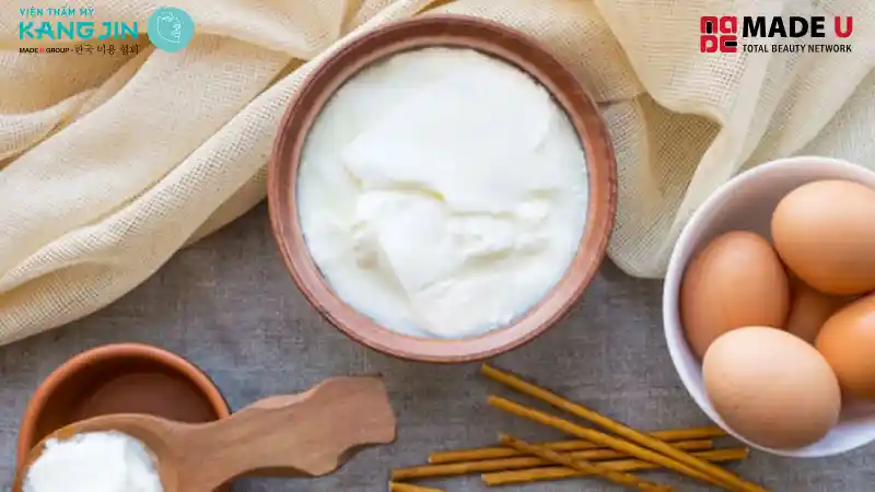 Trị nám bằng trứng gà và sữa chua giúp dưỡng trắng da, phục hồi làn da hư tổn